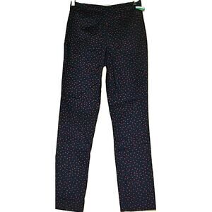 NWT Court & Rowe Side Zip Polka Dot Pants in Maritime Rouge Size 6